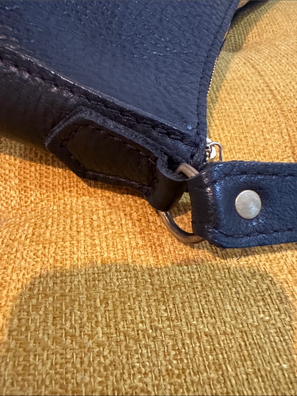 Black Leather Shoulder Bag Port Leather🍀🍀 - Picture 5 of 7